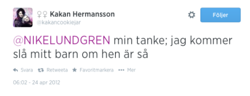 Kakan Hermansson lovar att slå sina barn