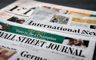 Bunch of international daily newspaper in English