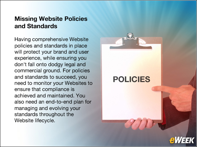 Missing Website Policies and Standards